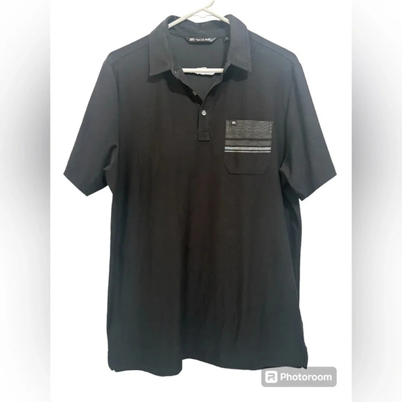 TRAVIS MATHEW Mens Pima Cotton Short Sleeve Polo Shirt Size M - Picture 1 of 4